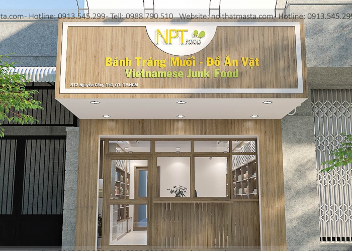 DỰ ÁN THIẾT KẾ SHOP THỰC PHẨM KHÔ CHỊ THUỲ - Q1